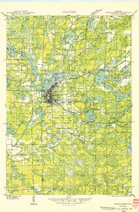Download a high-resolution, GPS-compatible USGS topo map for Rhinelander, WI (1949 edition)