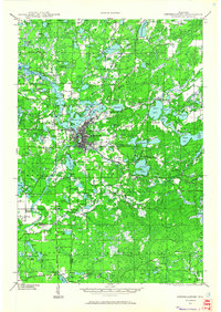 Download a high-resolution, GPS-compatible USGS topo map for Rhinelander, WI (1961 edition)