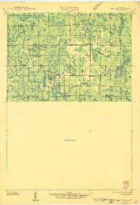 preview thumbnail of historical topo map of Rib Lake, WI in 1945