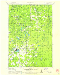 1947 Map of Rib Lake, WI, 1956 Print