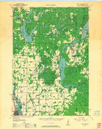1949 Map of Barron County, WI, 1961 Print