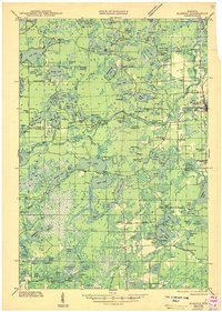 preview thumbnail of historical topo map of Oneida County, WI in 1945