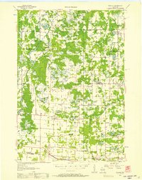 1955 Map of Rosholt, WI, 1957 Print