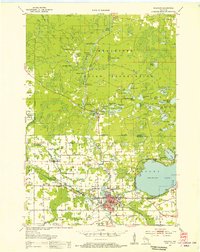 1954 Map of Shawano, 1956 Print
