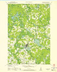 1948 Map of Spooner, WI, 1955 Print