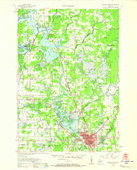1956 Map of Portage County, WI, 1958 Print