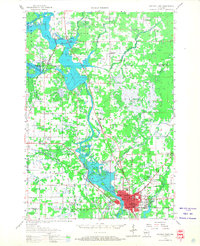 1956 Map of Stevens Point, WI, 1968 Print