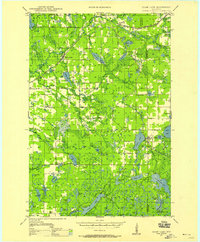 1948 Map of Stone Lake, WI, 1958 Print