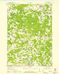 1955 Map of Tigerton, WI, 1957 Print