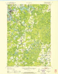 1950 Map of Tomahawk, 1956 Print
