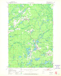1951 Map of Wabeno, WI, 1969 Print