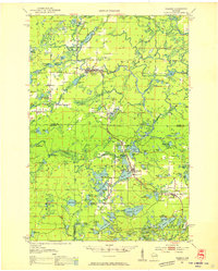 1951 Map of Wabeno, WI, 1953 Print