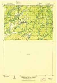 1950 Map of Wabeno, WI