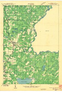 preview thumbnail of historical topo map of Wausaukee, WI in 1942