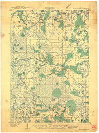 preview thumbnail of historical topo map of Vilas County, WI in 1939