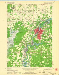 preview thumbnail of historical topo map of Wisconsin Rapids, WI in 1957