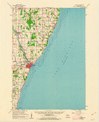 1960 Map of Algoma, WI, 1962 Print
