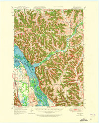 1950 Map of Alma, WI, 1973 Print