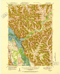 1950 Map of Alma, WI, 1952 Print