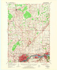 1955 Map of Appleton, WI, 1971 Print