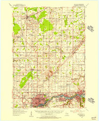 1955 Map of Outagamie County, WI, 1957 Print