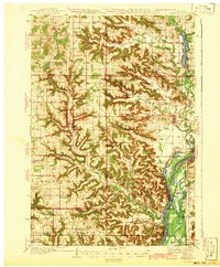 preview thumbnail of historical topo map of Arkansaw, WI in 1942