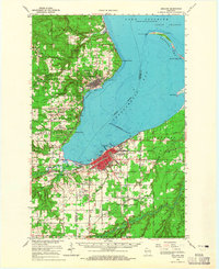 preview thumbnail of historical topo map of Ashland, WI in 1964