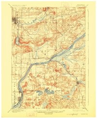 1895 Map of Baraboo, 1926 Print