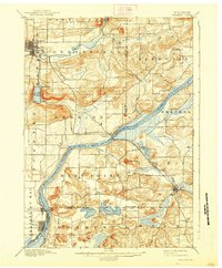 1895 Map of Baraboo, 1938 Print