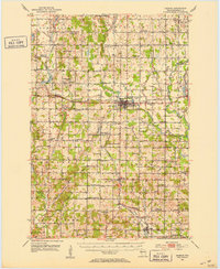 1951 Map of Barron, WI, 1953 Print