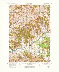 1968 Map of Blair, WI, 1980 Print
