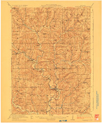 preview thumbnail of historical topo map of Blanchardville, WI in 1923