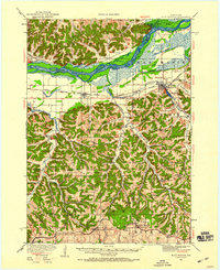 1920 Map of Iowa County, WI, 1959 Print