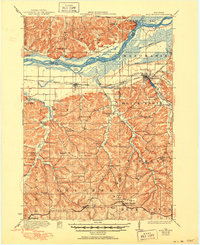 1922 Map of Blue Mounds, WI, 1950 Print