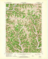 1966 Map of Boaz, WI, 1968 Print