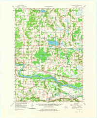 1958 Map of Briggsville, WI, 1981 Print