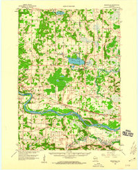 1958 Map of Briggsville, WI, 1959 Print