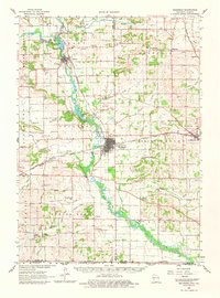 preview thumbnail of historical topo map of Brodhead, WI in 1962