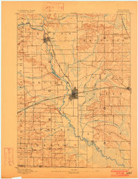 1893 Map of Brodhead, 1902 Print