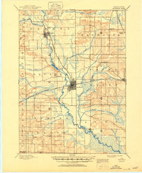 1893 Map of Brodhead, 1950 Print