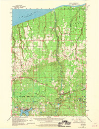 1961 Map of Brule, WI, 1970 Print