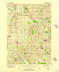 1955 Map of Campbellsport, WI, 1957 Print