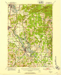 1951 Map of Chetek, 1953 Print