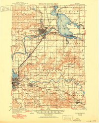 1936 Map of Chippewa Falls, 1950 Print