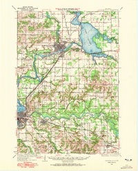 1934 Map of Chippewa Falls, 1972 Print