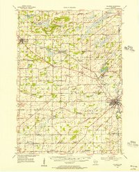 1955 Map of Columbus, 1956 Print