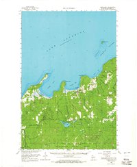 1964 Map of Cornucopia, WI, 1965 Print