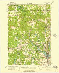 1956 Map of Cumberland, WI, 1957 Print