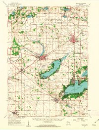 preview thumbnail of historical topo map of Delavan, Walworth County, WI in 1960