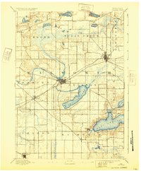 1893 Map of Delavan, 1932 Print